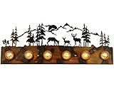 Meydaティファニー129909 26 " W Deer Family 6ライト化粧台ストリップ、 26" Width 129909 1