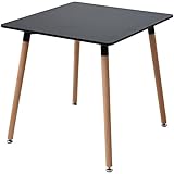 山善(YAMAZEN) Plareaテーブル テーブル 70×70×70cm スクエア イームズ リプロダクト品 デザイナーズ PRT-70(BK)