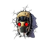3DLightFX Starlord Light Night Light Wall Decor Silver black Red [並行輸入品]