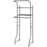 山善(YAMAZEN) 伸縮式 ランドリーラック 幅61-93 ブラック SHL-705(BK)