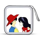 きまぐれオレンジロード CDケース プラケース スリム BD DVDケース 大容量 40枚収納 ディスク収納ケース 小型 持ち運び便利 可愛い 男女兼用 旅行 自宅用 セミハード ファスナー付