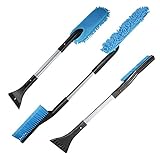 Ungfu Mall 3イン1 雪かき スクレーパー スノーブラシ 車載 屋根 窓 除雪用品 自由に組み立て 収納便利