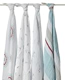 エイデンアンドアネイ Aden + Anais モスリンコットンおくるみ4枚セット liam the brave【2036】