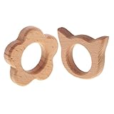 Baoblaze 歯がため　木育　歯固め　赤ちゃんのおもちゃ　2個セット