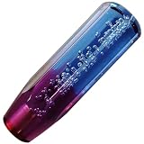 tonra シフトノブ 汎用 クリスタル スティック 型 アダプター M8 M10 M12 45x150mm 280g アクリル MT AT 車 青x紫