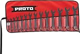 Stanley Proto J1200MESB-14 12 Point Oxide Metric Short Combination Wrench Set, Black, 14-Piece [並行輸入