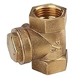 Yiteng　チェックバルブ　DN15　真ちゅう　一方向逆止めスイングチェックバルブメスネジ径20mm　232PSI水戻り防止