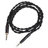 ハイグレード ヘッドホンケーブル 1.2m ナイロン被覆 リケーブル ・ 交換用 プラグ 3.5mm ⇔ 2.5mm （ロック付き特殊プラグ） HD599 HD598 シリーズ ATH-M50x HPH-MT8 などに