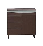 FUKUYAMA リビングボード エッセ  80cm幅 ダーク色