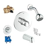Grohe kts19366 – 34125rv-000 Verisタブとシャワーバルブキット、クローム