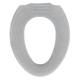 オカ(OKA) コクーン トイレ便座カバー O型専用タイプ グレー (O型 洗える ニット あたたかい クッション やわらか)