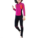 Snoneキッズ ウェットスーツ 子供 長袖 水着 スイミングウェア ジュニア用 オールインワン フルスーツ M-3XL