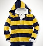 (ポロラルフローレン)POLO RALPH LAUREN ラグビーストライプフードパーカー　3T（100cm）ゴールデンイエロー [並行輸入品]