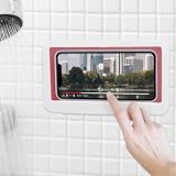 エイトショップ 屋 スマホ防水ケース 壁掛け お風呂 洗面所 キッチン 粘着シール 動画視聴 (ホワイト)