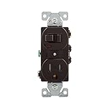 Eaton TR274B 15 Amp 120V 5-15 3-Wire Combination Receptacle & Toggle Switch, Brown by Eaton