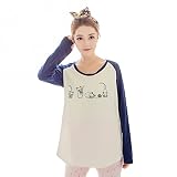 [ファイン・ショップ]マタニティ　パジャマ　妊婦　ママ服　ルームウエア　授乳機能付　花柄　かわいい　レディース　部屋着　産前-産後　無地　シンプル　綿　長袖　春秋　調節可能　カジュアル　肌に優しい　家
