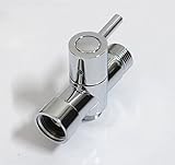 weirunバスルームトイレ洗面所真鍮7 / 8 "、1 / 2 " IPS 3ウェイt-adapter切替弁withシャットオフフローコントロールバルブコネクターfor Bidet Hand Spr