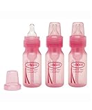 Dr Browns Natural Flow Standard Pink 4oz Bottle- 3 Pack by Dr. Brown's [並行輸入品]