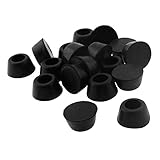 uxcell　ゴム足パッド　キャビネット　スピーカー　家具椅子　14mm x 11mm x 7mm　黒　20個入り