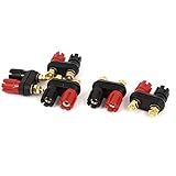 uxcell 　バインディングポストコネクタ　バナナメスプラグ　スピーカアンプターミナル　5個