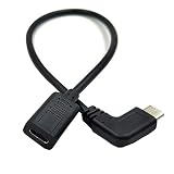Ulyris Type-C 3.1 変換アダプタ、Type-C 90度 オスにメスケーブル 超高速データ転送(最大5Gbps) USB Type-C機器対応 変換 延長 コネクタ