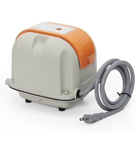 Amazon | 浄化槽ブロワ 40L/min エアポンプ ブロワ ブロア 静音20.7長