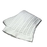 Lifekind Certified Organic Cotton Cable-knit Toddler Blanket 30x42 Inch - Off White by LIFEKIND