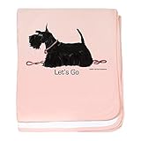 CafePress – Scottie Let 's Go 。 – スーパーソフトベビー毛布、新生児おくるみ ピンク 05087668726832E