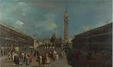 'フランチェスコGuardi – Venice – Piazza San Marco ( 1 )、について1760 '油絵、10 x 17インチ/ 25 x 43 cm、高品質の印刷ポリエステルキャン