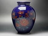 【Ｂ級品】朱牡丹　ルリ花瓶（１９ｃｍ）
