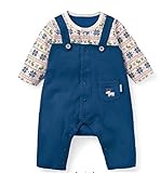 InitialG【イニシャルジー】ベビー服 新生児 秋 ／ 冬 赤ちゃんの服 スナップ ギフト 長袖 グッズ ギフト 肌着 鹿柄 子供017-bcfs-xhy047 (70cm, ブルー)