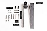 2 Barn Door Hardware Hangers, Powder Coated Black [並行輸入品]