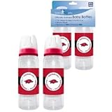 Arkansas Razorbacks Baby Bottle Set by Baby Fanatic [並行輸入品]