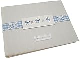 Gingham Design Small Photo Album (Blue) by WHITE COTTON CARDS