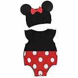 (フィーショー)FEESHOW ミニー コスチューム 寝相アート ベビー服 着ぐるみ 新生児 赤ちゃん 出産祝い 帽子付き ２点セット タイプ１ 90（9ヶ月）