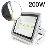 LED投光器 200W 2000W相当 17000LM 昼光色 6500K 広角130度 防水加工 看板灯 3m・ACコード付 集魚灯 野外灯 駐車場灯 照明 船舶