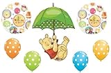 loonballoon Winnie the PoohベビーシャワーLittle One傘水玉7パーティーバルーンセット