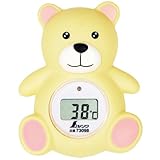 風呂用 デジタル温度計 B クマ 〔73098〕 シンワ測定 H