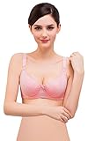 (ラボーグ) La vogue 授乳ブラジャー マタニティウェア 婦人 妊婦用 ワイヤ入り レディース インナー下着 簡単に授乳タイプ レース (75C, ピンク)