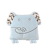 赤ちゃん毛布　ベビー ブランケット　湯上りタオル　枕　多機能　フード付き　ふわふわ 可愛い　カートン　動物　出産祝い　女の子　男の子 (ブルー)