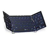 iClever ワイヤレスキーボード 折りたたみ 薄型 フルサイズ 無線&USB接続対応 IOS/Android/Windowsに対応