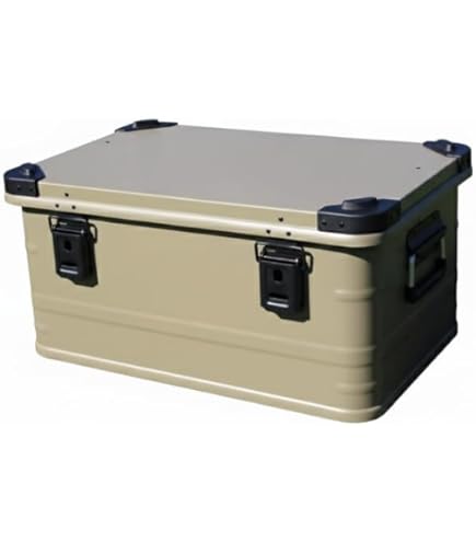 Amazon.co.jp: アウトドア アルミコンテナボックス 49L ガレージ収納