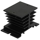 TOOGOO アルミヒートシンク 80mm x 50mm x 50mm ソリッドステートリレー ブラックヒートシンク　SSR適用
