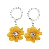 Tinksky赤ちゃん女の子裸足サンダル乳児幼児花靴(イエロー)