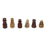 WE Games Medieval Chessmen - Brown & Ivory with 2.5 in. King
