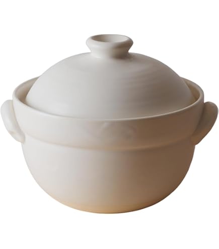 Amazon | 土楽窯 織部 ご飯釜（木蓋付）8寸（4合〜8合） 手造り