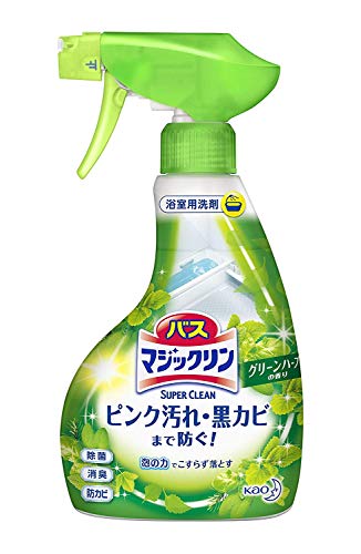 バスマジックリン 泡立ちスプレー SUPERCLEAN グリーンハーブの香り 本体 380ml