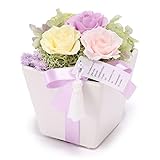 JewelzGift(ジュエルズギフト) プリザーブドフラワー 陶器ケース入り ギフト アレンジ 「ずっと綺麗なお花」 【全3色】 パステルパープル