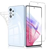 Galaxy A53 5G フィルム+ Galaxy A53 5G ケース【日本製-硬度9H】ギャラクシーa53 保護フィルム 耐指紋 撥油性 反射低減 飛散防止処理 SC-53C/SCG15 用の ケース 耐衝撃薄型カバー 滑り止め 着脱簡単（1枚ガラスフィルム+ 1枚ケース ）