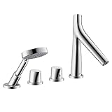 AXOR Axor 12425001 Starck Organic 4 Hole Roman Tub Set Chrome [並行輸入品]